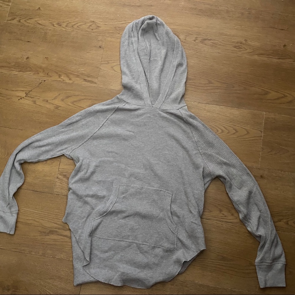 Aritzia waffle long sleeve with hood